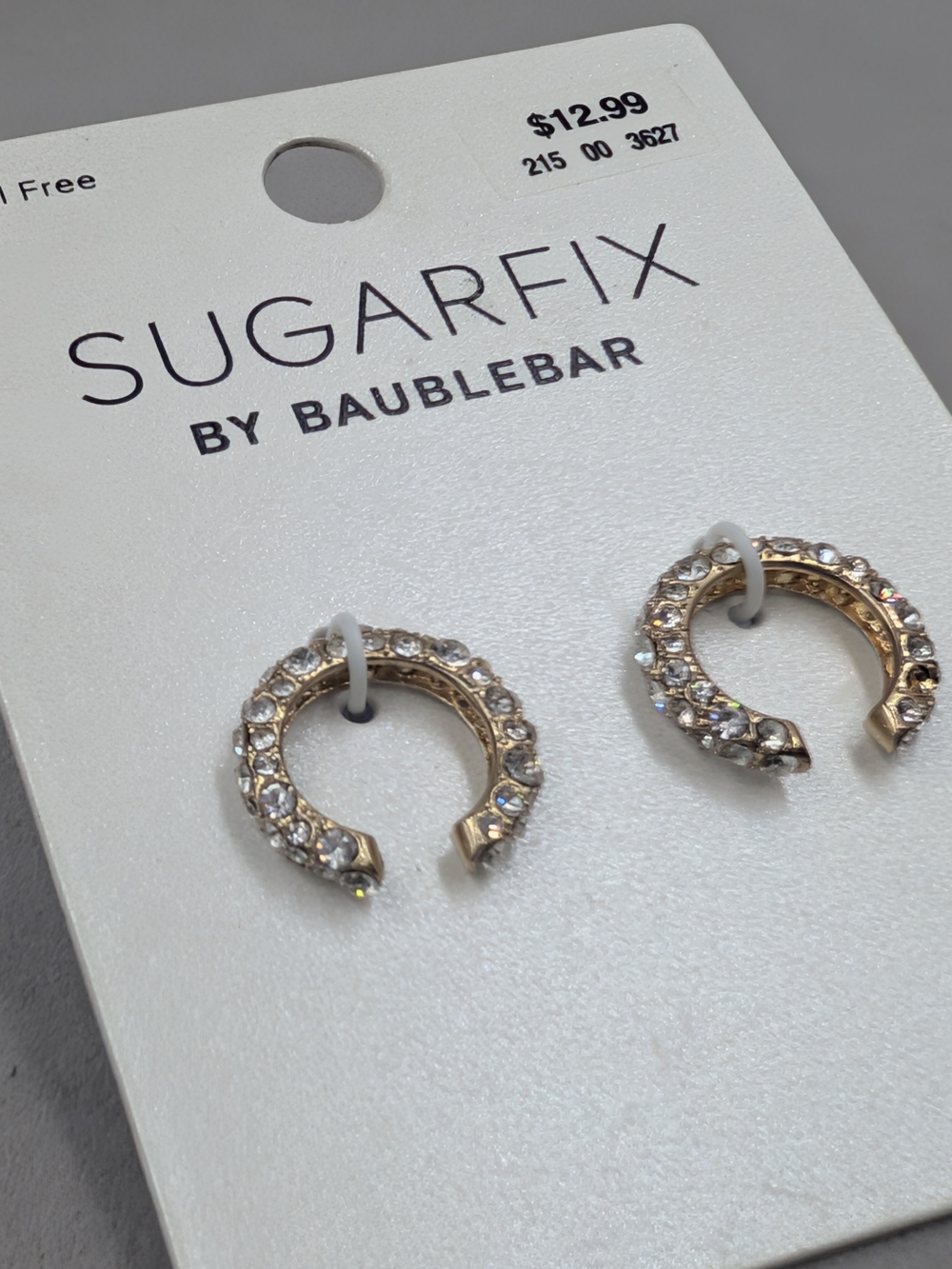 SUGARFIX by BaubleBar Crystal Deco Ear Cuffs Clear NWT | 1001